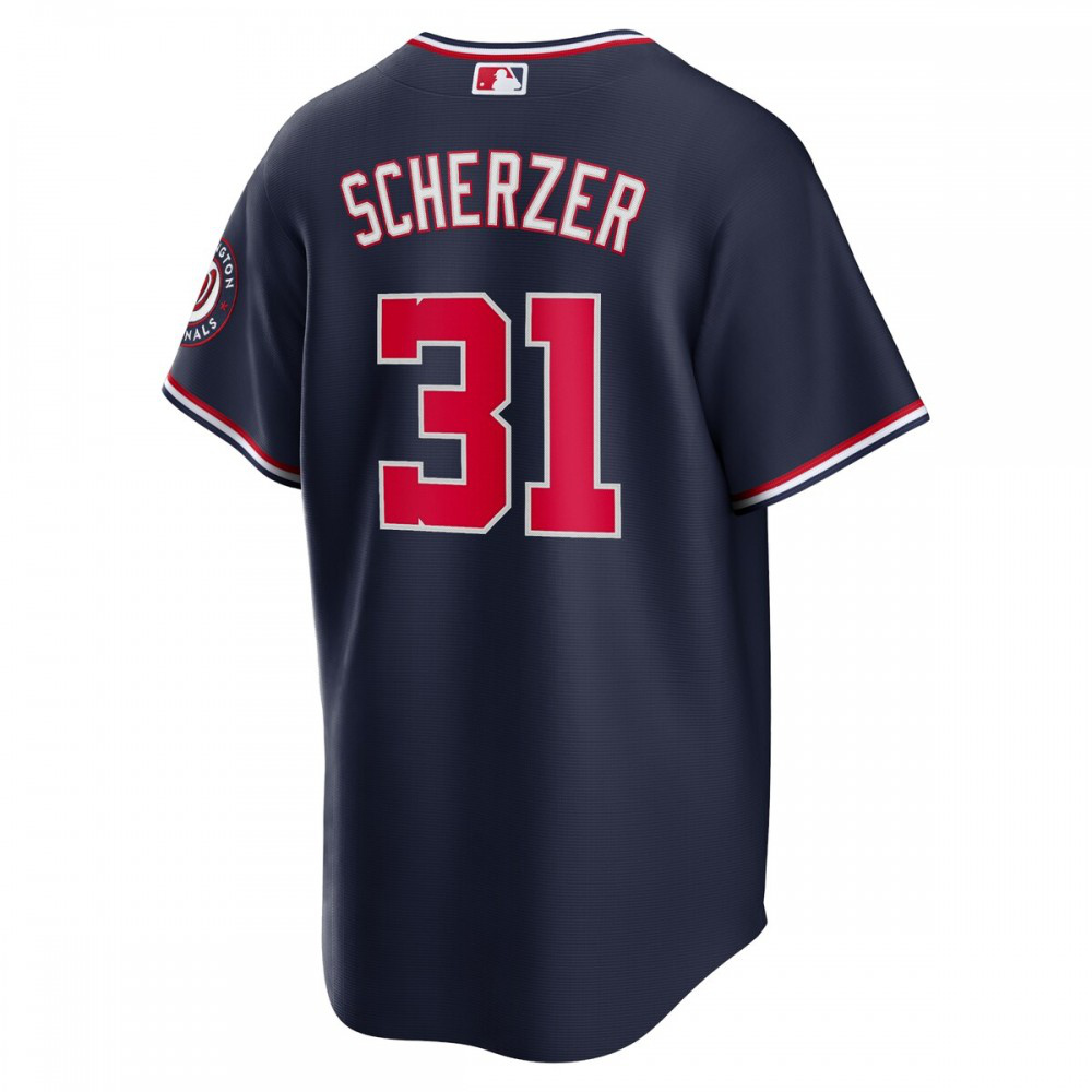 Max Scherzer Washington Nationals Alternate Replica Player Name Jersey - Navy-Pro Kit Vault | Brand New 26/27 Sports Jerseys
